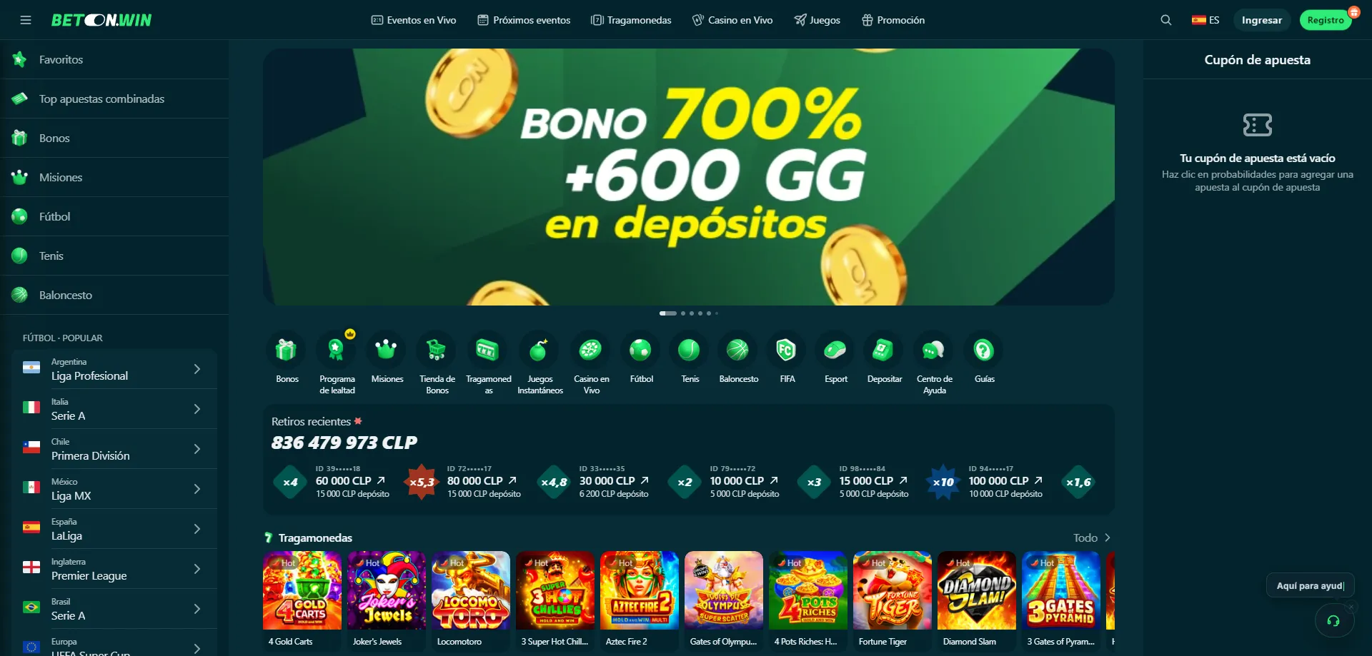 Aplicaci&oacute;n m&oacute;vil de BetonWin Casino para Android e iOS