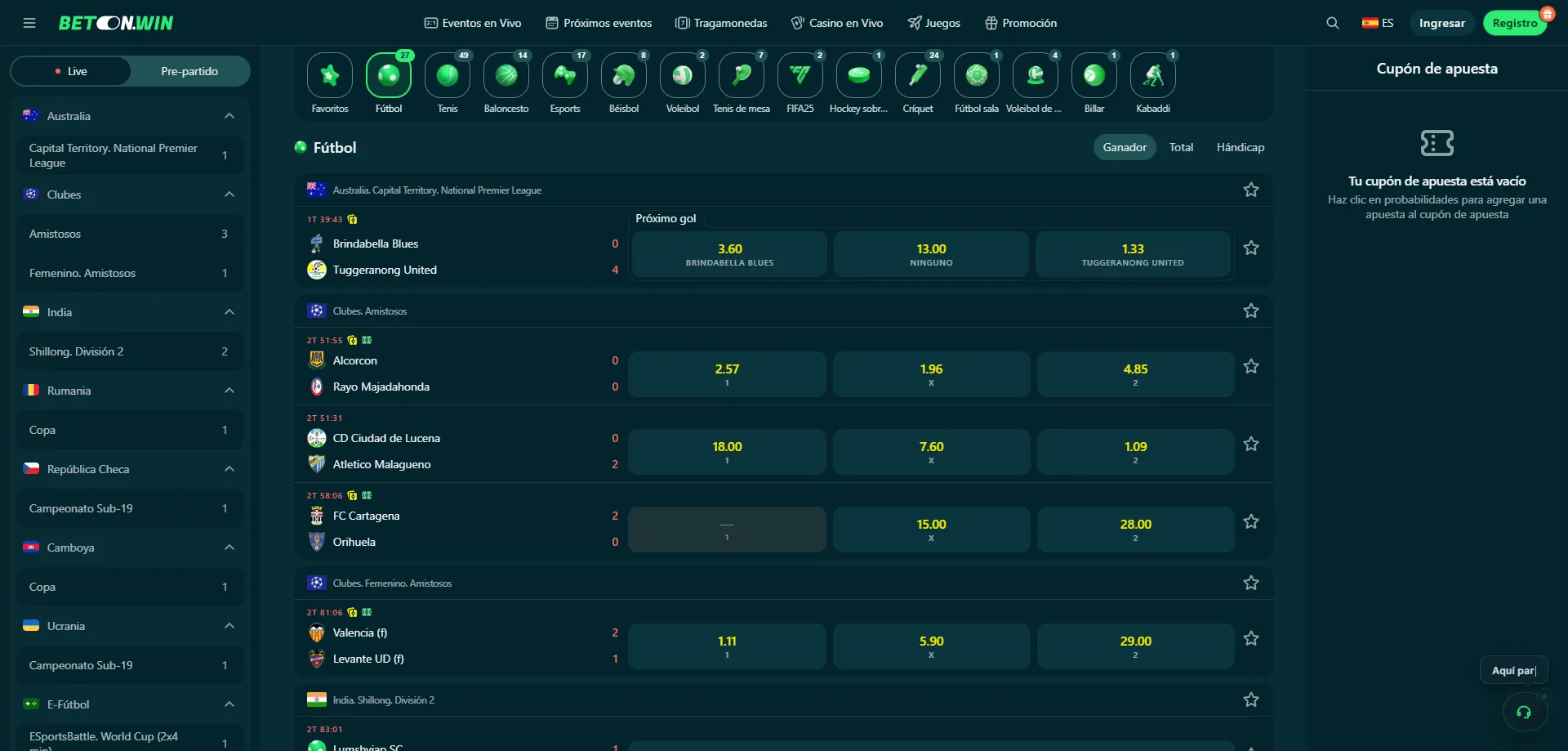 Métodos de pago disponibles en BetonWin Casino Chile